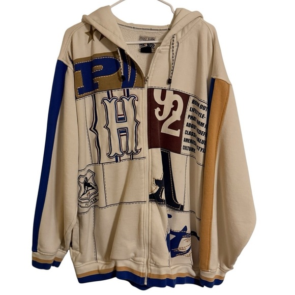 VTG PHAT FARM PF-92 CLASSIC ZIP UP GRAPHIC DESIGN JACKET